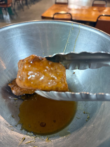 Honey Jerk Salmon bites