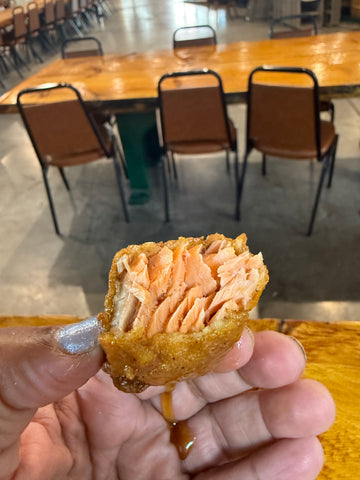 Honey Jerk Salmon bites